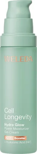 WELEDA Cell Longevity Hydra-Glow Power Moisturizer Gel-Cream 50 ml - Leichte Gel-Creme für alle Hauttypen, angereichert mit pflanzlichen Extrakten und Ölen. Für eine geschmeidige Haut und einen strahlenden Glow, ideal für die tägliche Anwendung.