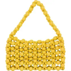 FELIPA Damen Handtasche - Gelb - Stilvolles Design - Elegante Handtasche von FELIPA im Perlen-Stil, ideal für modebewusste Frauen. Mit einzigartiger Textur und durchgehendem Muster verleiht sie jedem Outfit das gewisse Etwas. Perfekt für besondere Anlässe und den Alltag.
