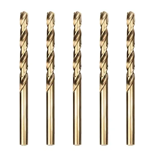 Meccion HSS Metallbohrer Professional Geschliffen Kobalt 5pcs 6.0mm Spiralbohrer fur Edelstahl und Metall