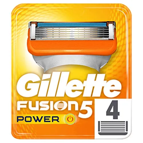 Gillette Fusion 5 Power Rasierklingen mit Trimmerklinge für Präzision und Gleitbeschichtung, 4 Ersatzklingen