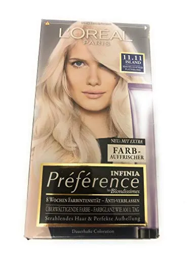 L'Oréal Paris Préférence Infinia Coloration Eisblond Sehr helles kühles Platinblond 11.11, 1 St (1er Pack)