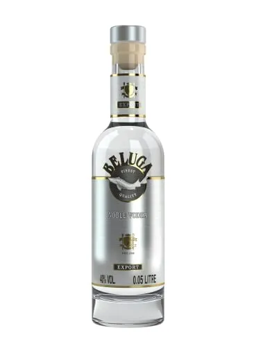 Beluga Noble Russian Vodka Miniaturflasche - Wodka – Genießen Sie die hochwertige Miniatur-Flasche von Beluga Noble, dreifach gefiltert für puren Genuss.