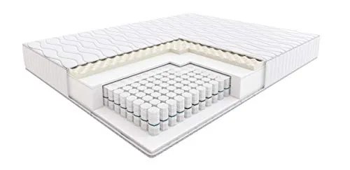Hilding Anders Zorba Taschenfederkern Matratze 140x200 - Matratzen mit 7-Zonen-Schnitt für optimalen Schlafkomfort, mittelfest und zweiseitig nutzbar, ideal für alle Schlaftypen.