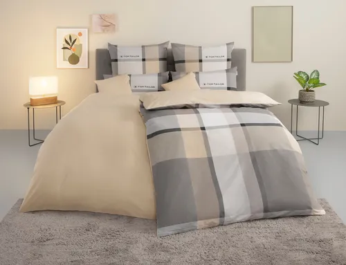 Bettwäsche "Lenny" in 135x200 oder 155x220 cm mit GRATIS Kissenhülle - Bettwäsche "Lenny" von TOM TAILOR in kuscheliger Biber-Qualität, inklusive GRATIS Kissenhülle. Pflegeleicht und im angesagten Karo-Design, ideal für stilvolle Schlafräume.