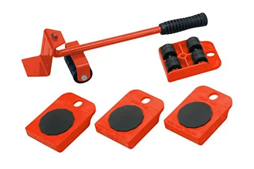 Meister Möbel-Transportroller-Set 5-teilig - 150 kg Tragkraft - Anti-Rutsch-Beschichtung - Ideal für Umzüge - Praktisches Set für Umzüge & Möbelverschiebungen. Die Lenkrollen sorgen für einfache Handhabung, während der Lastenheber das Anheben erleichtert. Robuste Verarbeitung für hohe Tragkraft und vielseitige Anwendung auf verschiedenen Böden.
