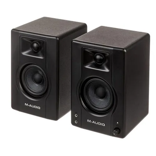 M-Audio BX3 - Aktive 120-Watt Desktop-Computerlautsprecher - Lautsprecher für Gaming, Musikproduktion und Streaming mit Studiomonitor-Sound, MDF Gehäuse und Bassreflex-Design für tiefen, satten Klang.