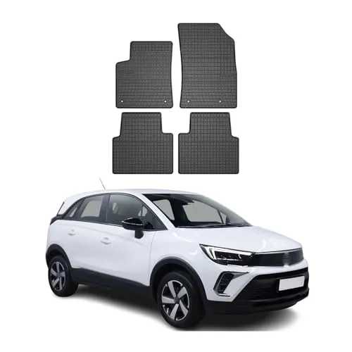 OMAC Gummi Fußmatten für Opel Crossland 2017-2025 - Fahrzeugspezifisches Fußmatten-Set aus hochwertigem, wasserfestem Gummi mit Antirutsch-Technologie - idealer Schutz für Ihr Auto.