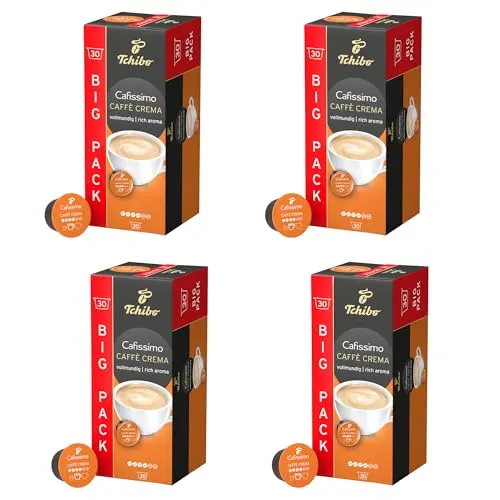 Cafissimo Caffè Crema vollmundig - 120 Kapseln - Kaffee mit ausgewogenem Körper und vollmundigem Geschmack, ideal für Ihre Cafissimo Maschine. Hergestellt aus 100% nachhaltigem Anbau.
