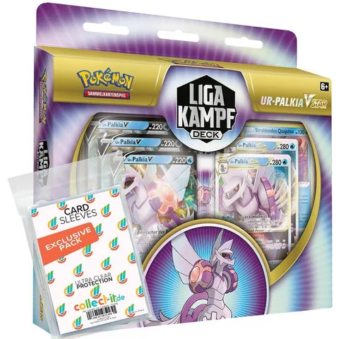 collect-it.de MY HOME OF CARDS + TOYS Pokemon Liga-Kampfdeck Mai 2023 - Ur-Palkia Vstar - Deutsch - Das aktuelle Liga-Kampfdeck mit Ur-Palkia Vstar bietet spannende Strategien für Pokémon-Trainer. Ideal für Turniere und zum Spielen mit Freunden!