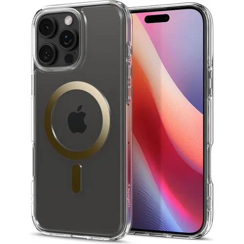 Spigen für iPhone 16 Pro Hülle - Anti-Yellowing Ultra Hybrid MagFit Case, transparent und extrem dünn mit Militär-Grade Schutz