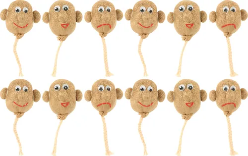 EDUPLAY 130239 Graskopf, Ø 4 x 5,5 cm, natur, 12-teilig (1 Set)