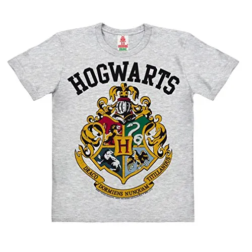 Logoshirt®️ Harry Potter Hogwarts Bio T-Shirt für Kinder - Lizenziertes Harry Potter Fun-T-Shirt aus 100% Bio Baumwolle, bequem und formstabil. Perfekt für kleine Fans der magischen Welt von Hogwarts!