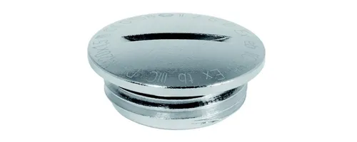 Jacob Verschlussschraube V102-1050-03-EX - 25 Stück - Hochwertige Nickel-Verschlussschraube für sichere Anwendungen in Ex-Zonen. Ideal für Temperaturen von -40 bis 85 °C, mit metrischem Gewinde M50x1,5 und explosionsgeprüfter Ausführung.