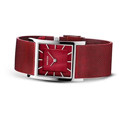 BERING Damen Uhr Quarz Movement - Classic Collection mit Edelstahl und Saphirglas - Elegante Damen Armbanduhr mit Saphirglas, 5 ATM wasserdicht und inspiriert von der Arktis – perfekt für stilbewusste Frauen.