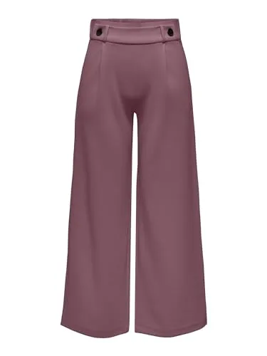 ONLY Chinohose Wide-Leg - Elegante Hose in Rose Brown - Chinohose in Rose Brown, aus 95% Polyester und 5% Elasthan, bietet hohen Tragekomfort und eine modische Silhouette für jeden Anlass.