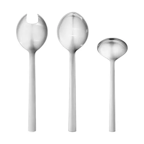 Georg Jensen New York Servierbesteck 3-teilig - Elegantes 3-teiliges Servierbesteck im skandinavischen Design von Georg Jensen. Hergestellt aus hochwertigem Edelstahl für Langlebigkeit und einfache Reinigung – perfekt für stilvolle Anlässe.
