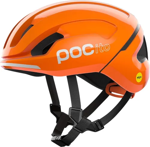 POC Pocito Omne Mips Fahrradhelm XS/48-52 - Fluoreszierend Orange - Fahrradhelm für Kinder mit MIPS-Technologie für optimalen Schutz. 360°-Anpassungssystem sorgt für perfekte Passform und die leuchtenden Farben garantieren Sichtbarkeit im Straßenverkehr.