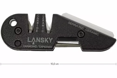 LANSKY Blade Medic Messerschärfer - Kompakter Messerschärfer mit 3-fach Schleifsystem und Diamantstab für präzise Schärfergebnisse unterwegs.