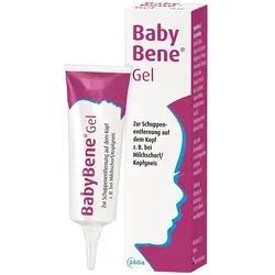 Babybene Gel zur Schuppenentfernung - Arzneimittel zur sanften Entfernung von Schuppen bei Milchschorf, ideal ab der 3. Lebenswoche, mit hochwertigen Ölen für eine behutsame Anwendung.