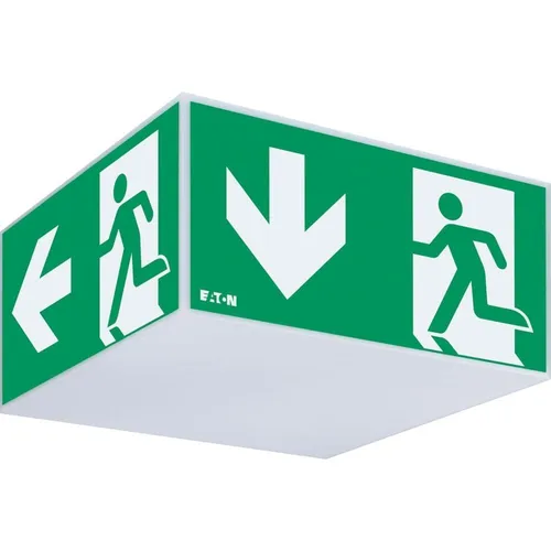 Ceag Exit Cube Notlichtsystem - ExitCube33042LEDCG-S IP40 - Wandleuchte für Notlichtsysteme mit LED-Betriebsgerät, zentraler Einspeisung und Diffusorlinse - ideal für Sicherheit in öffentlichen Gebäuden.