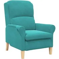 vidaXL Sessel Türkis - Komfortabler Samt Relaxsessel - Fernseh- & Relaxsessel mit elegantem Design und superweicher Schaumstoffpolsterung für optimalen Komfort. Ideal für moderne Wohnzimmer und stilvolle Entspannung.