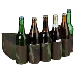 relaxdays Partyanzug Biergürtel für 6 Dosen & Flaschen