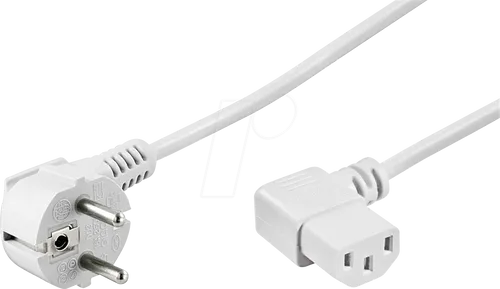 NKSK 150 WS GEW - Netzkabel, Schutzkontaktstecker gew, 1,5 m, ws, C13 gew