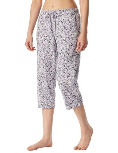 Schiesser Damen Schlafhose 3/4-lang aus Baumwolle - Schlafanzughosen für Damen, bequemes Relax Pyjamaunterteil aus hochwertigem Stretch Single-Jersey für besten Tragekomfort.