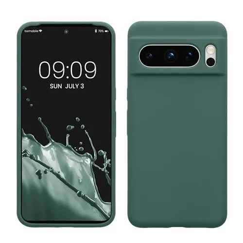 kwmobile Handyhülle für Google Pixel 8 Pro Hülle, für Pixel 8 Pro Case - Hülle Silikon - kabelloses Laden - Tannengrün