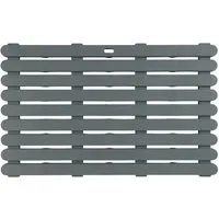 Wenko Badematte Baderost Indoor und Outdoor, 50x80cm, anthrazit - Sonstiges Badzubehör mit rutschfester Unterseite für mehr Sicherheit und einem pflegeleichten Design. Ideal für Dusche, Bad, Sauna und Poolbereich, Wasser fließt dank Lattendesign schnell ab.