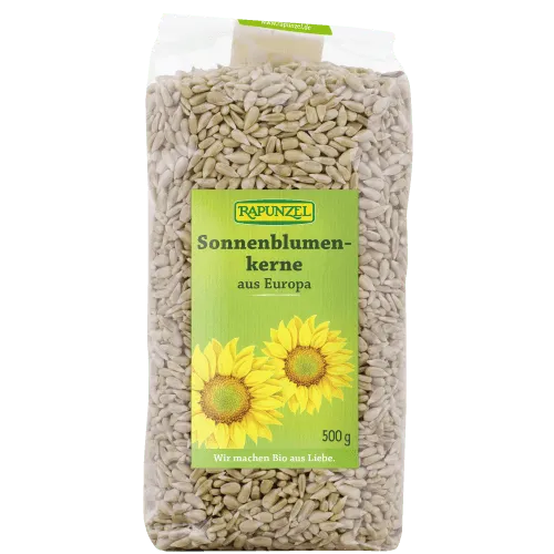 Sonnenblumenkerne bio (500g) - Vielseitige Ölsaat mit nussigem Aroma, ideal für Salate und Snacks. Mit geprüfter Qualität für genussvolles Kochen und Backen.
