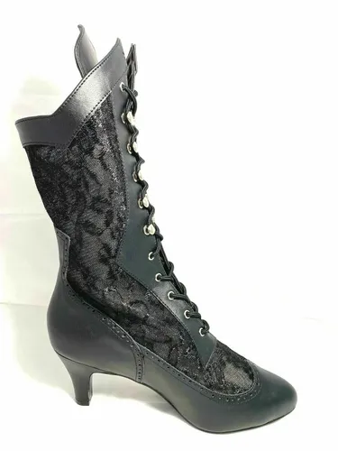 Pleaser Pink Label Divine-1050 Stiefeletten - Elegante Stiefeletten aus Synthetik in Schwarz, ideal für Damen mit mittlerem Absatz von 5 bis 7,5 cm – perfekt für jeden Anlass!