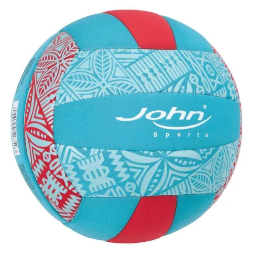 John GmbH Volleyball Neopren Ø21cm - 2fach sortiert - Volleybälle aus strapazierfähigem Neopren, ideal für Spaß im Freien und im Wasser, in zwei ansprechenden Designs.