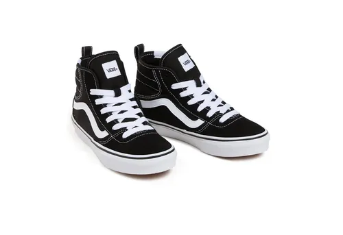 Vans Ashwood Hi Decon, Schwarz/Weiß, 3 - Vans Ashwood Hi Decon vereint modernes Design mit klassischem Vans-Stil. Dieses vulkanisierte High-Top-Modell bietet hohen Tragekomfort und eine frische Ästhetik für jeden Anlass.