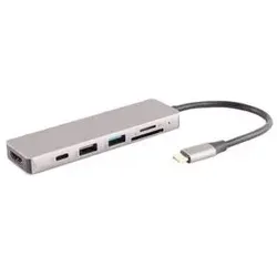 USB-C 6-in-1 Multiport Dockingstation mit HDMI und PD - Erweitern Sie Ihre Konnektivität mit dieser kompakten USB-C Dockingstation. Genießen Sie 4K Videoausgabe, schnelle Datenübertragung und vielseitige Anschlussmöglichkeiten für mehr Flexibilität unterwegs.