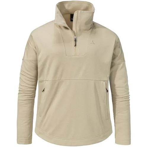 Schöffel 2-in-1-Pullover CIRC Fleece Style Baguio WMS BRANDON BEIGE - Pullover aus 100% Polyester, vielseitig einsetzbar und ideal für wechselhaftes Wetter, Größe 40 in modischem BRANDON BEIGE.