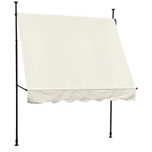 SVITA Klemmmarkise UV-beständig, 120 cm x 200 cm x 300 cm - Praktische Klemmmarkise für Balkon und Terrasse, ohne Bohren montierbar. Mit höhenverstellbaren Teleskopstangen und einfacher Kurbelbedienung. Ideal für sonnige Tage!
