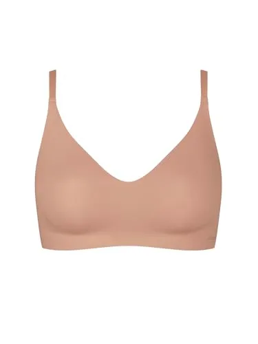 sloggi Bustier ZERO Microfibre 2.0 Bralette - Funktionsunterwäsche, nahtlos und unsichtbar für höchsten Tragekomfort, ideal für Yoga und den Alltag, in modischer Farbe CAMEO BROWN.
