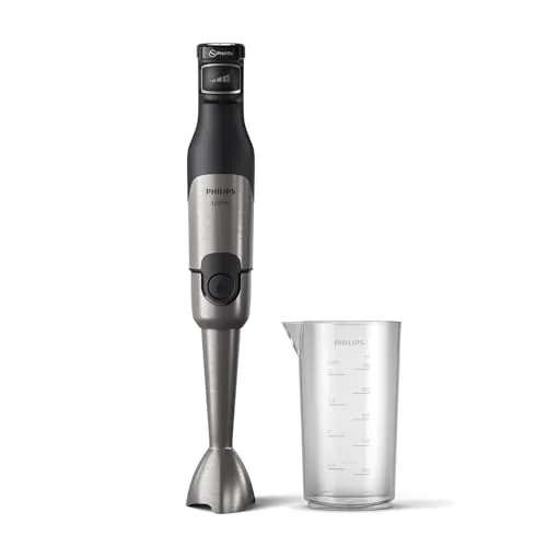 Philips 5000-Serie Stabmixer - 1200W mit ProMix-Technologie - Stabmixer für effizientes Mixen: 1200W Leistung, ProMix-Technologie für optimale Lebensmittelbewegung und einfache Reinigung, ideal für schnelle Ergebnisse in der Küche.