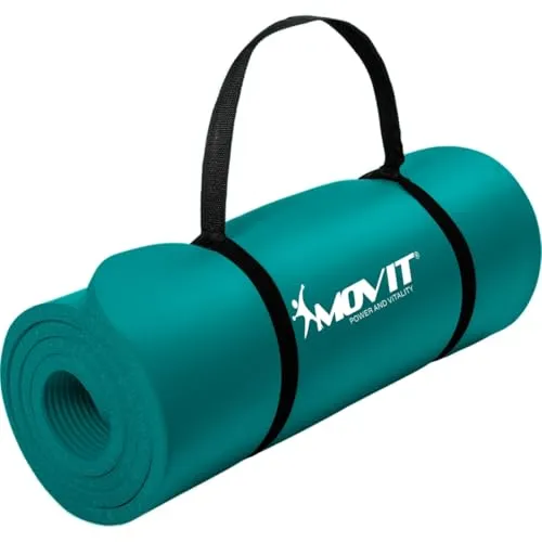 MOVIT Gymnastikmatte 190cm x 60cm, hautfreundlich und phthalatfrei - Sportmatten in Studioqualität, ideal für Yoga und Pilates, rutschfest und gelenkschonend. Erhältlich in 12 Farben und 3 Größen, perfekt für Indoor und Outdoor.