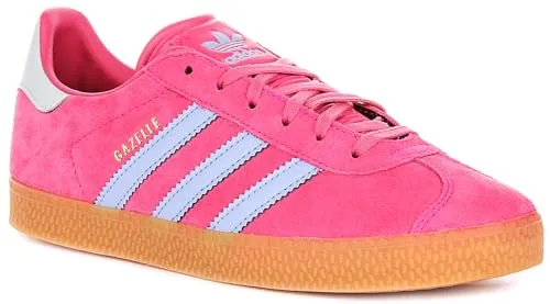 ADIDAS ORIGINALS Gazelle Sneaker, Gr. 38, Shock Pink/Blue Spark/Halo Blue - Sportliche Schuhe für Kinder und Teens, inspiriert vom Vintage-Design der 1991er Gazelle, aus atmungsaktivem Wildleder mit OrthoLite-Dämpfung für optimalen Komfort.