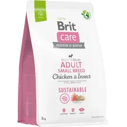 BRIT CARE Dog Sustainable Adult Kleine Rassen Huhn & Insekten 3kg