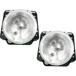 Hauptscheinwerfer H4 für Golf 2 - 2 Stück - 2 hochwertige Hauptscheinwerfer H4 für Volkswagen Golf 2 (1983-1991). Ideal für präzise Lichtverteilung und optimale Sicht. Lieferung ohne Leuchtmittel, einfach zu installieren.