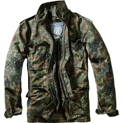 Brandit M65 Classic Jacket - Flecktarn, Größe S - Funktionsjacke im klassischen US-Feldjacken-Stil, aus pflegeleichtem und robustem Material, mit ausknöpfbarem Innenfutter und viel Stauraum durch mehrere Taschen.