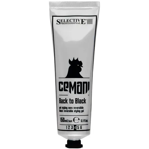 Selective Cemani Back to Black 150ml - Veganes, auswaschbares Haargel für starken Halt und das Abdecken grauer Haare. Ideal für alle Haartypen und sorgt für einen formenden Styling-Effekt.