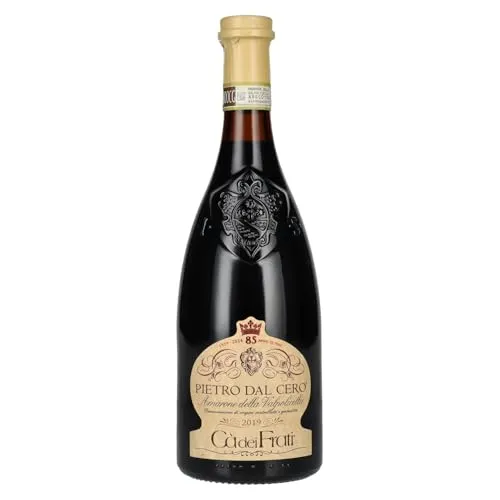 Cà dei Frati Pietro Dal Cero Amarone Della Valpolicella DOC 2018 16% Vol. 0,75l - Exklusiver Rotwein aus Italien, reift 24 Monate in Holzfässern und bietet komplexe Aromen von Sauerkirschen, Schokolade und Tabak – ideal zu Wild und gereiftem Käse.