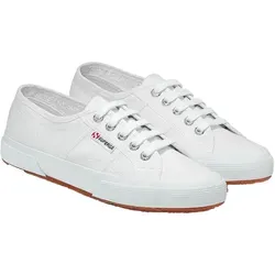 Superga 2750-Cotu Classic Damen Sneaker, Körbe Bässe - Weiß - 39 EU - Damen-Sneaker aus atmungsaktiver Baumwolle mit vulkanisierter Gummisohle für optimalen Komfort und Stil im Alltag.