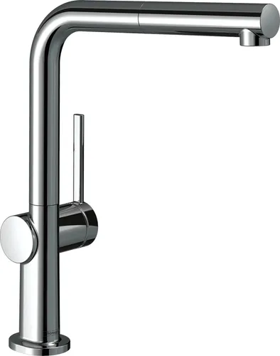 hansgrohe Talis M54 - Niederdruck Armatur Küche mit Brause - Armaturen: Elegante Küchenarmatur mit ausziehbarem Auslauf für maximale Bewegungsfreiheit und optimale Nutzung – ideal für drucklose Warmwasserbereiter.