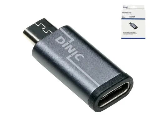 DINIC USB-Adapter, Micro-USB Stecker auf USB-C Buchse, Grau #1907286