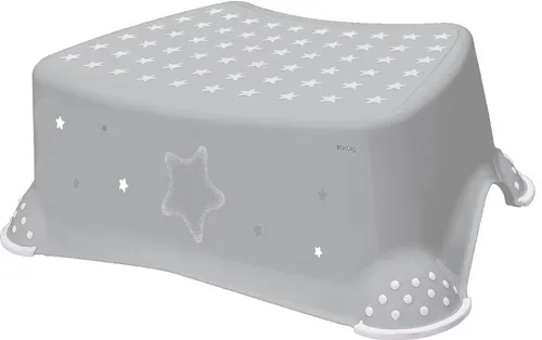 keeeper Tritthocker "Stars" in Grau - (B)40,5 x (H)12 x (T)28,5 cm - Praktischer Tritthocker aus robustem Kunststoff mit rutschfester Unterseite und Oberfläche. Ideal für sicheres Stehen und Erreichen höherer Plätze im Haushalt.
